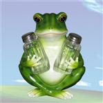 FRGD28532 Lily Pad Cafe Frog Salt & Pepper Shaker Set